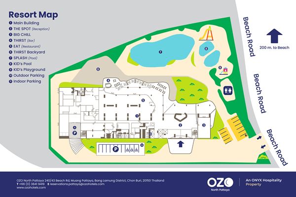Plan d’accès - OZO North Pattaya